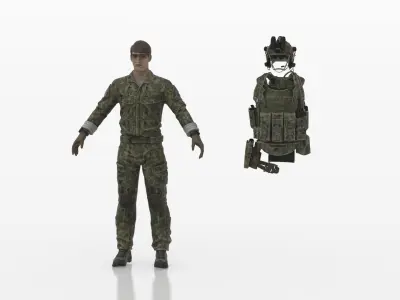   AmericanSoldier 3D model
