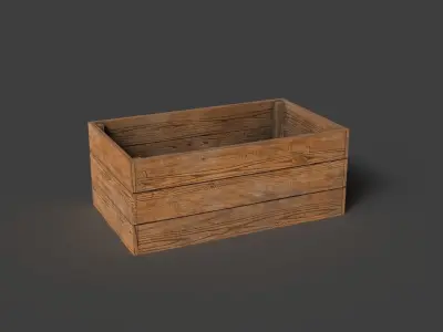 wooden crate Free low-poly 3D model buy
