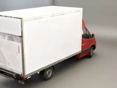 Generic Tail Lift Box Van Used Low-poly 3D model