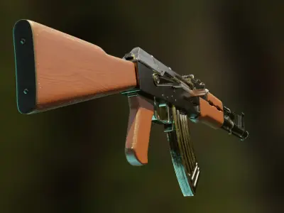 AK47 assault rifle Free 3D model