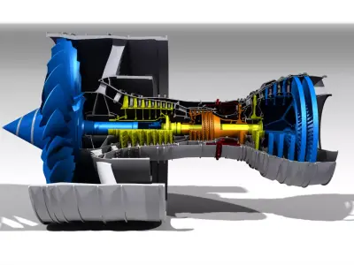 Trent 900 Engine 3D model