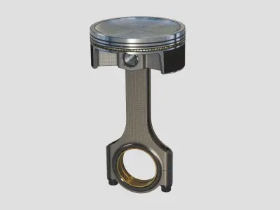 piston and connecting rod 3D model from CGTrader