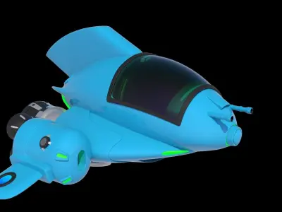 ship cartoon 3D model