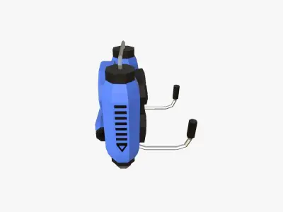 Jetpack Low Poly B03 - SciFi Character Design Low-poly 3D model