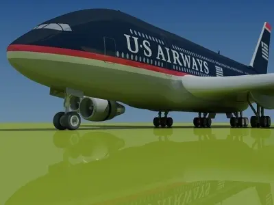 US Airways Model Airbus A380 3D model