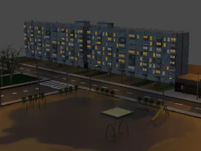 block of flat Free 3D model