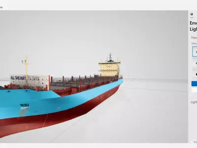 Container ship LAURA Low-poly 3D model