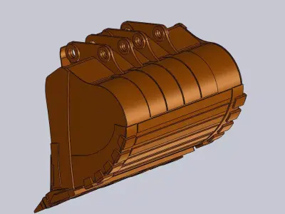 Bucket Hitachi ZX2600 Free 3D model