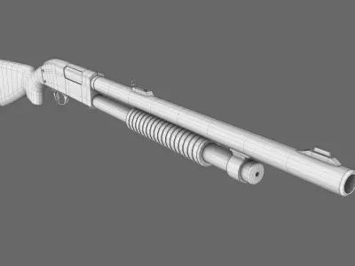 Pump Shotgun 3D model purchase