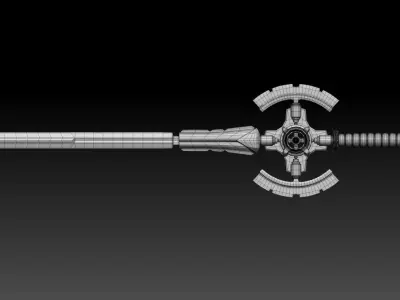 High-Detail 3D Sword Model Low-poly 3D model