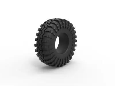 Offroad tire 35 Scale 1 to 25 3D print model