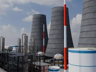 Refinery Unit - Game Ready - PBR  Low-poly 3D model