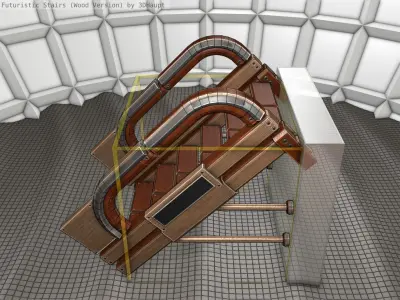 Wood Stairs - Construction Element 1 3D model