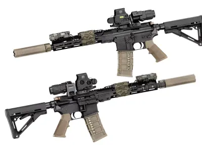 M4A1 URGI RIFLE Low-poly 3D model