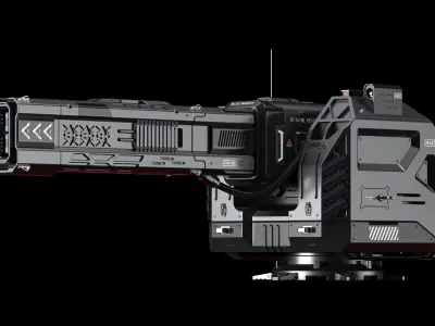 Scifi Laser Turret 3D model