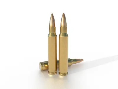 556-45 mm Nato Ammo Low-poly 3D model