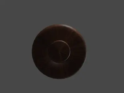 stylized bullet layout made of wood PBR low-poly Game Ready Free low-poly 3D model