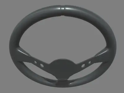 Steering Wheel Rally Car Low-poly 3D model