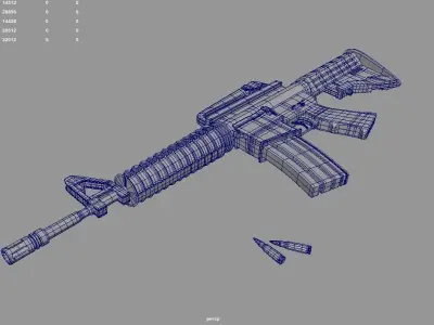 M4 Carbine army weapon Shoot Gun PUBG 3D model