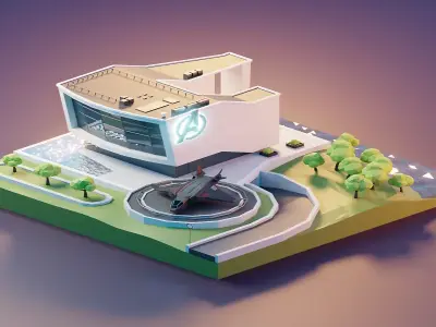 Avengers headquarters mcu Free 3D model