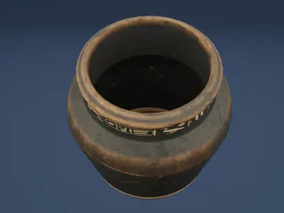Ancient Egyptian Pot Low-poly 3D model