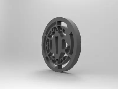 tsuba circular logo Free 3D print model