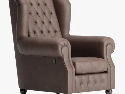 Armchair of Sherlock Low-poly 3D model