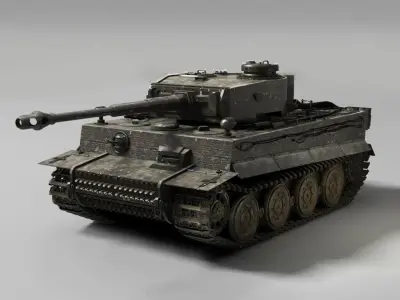 German Tiger Tank Free 3D model