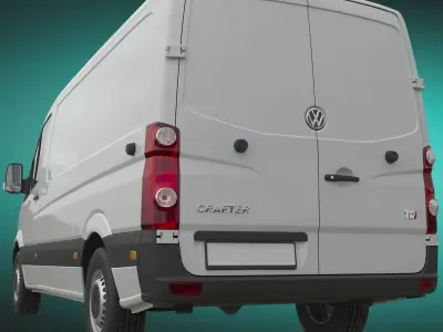 VW CrafterVan 2011 L2H1 3D model