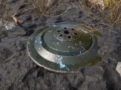 British WW2 Mk7 Anti-Tank Mine 3D model