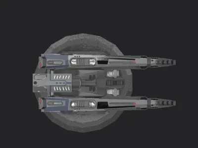 Sci-Fi Turret  Low-poly 3D model buy