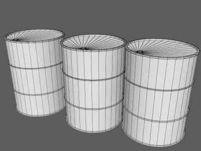 Oil Barrels PBR Free low-poly 3D model