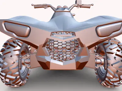 atv 4x4  Low-poly 3D model