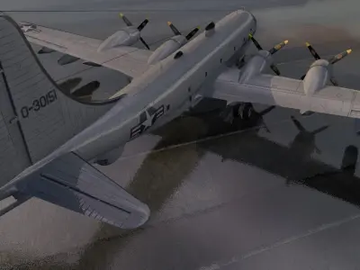 Boeing C-97 Stratofreighter - Boeing KC-97L Stratotanker 3D model