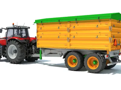 Tractor with Trailer 3D model