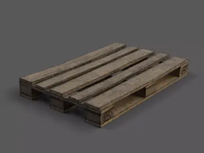 Stylized EURO Pallet - Game-Ready PBR Free low-poly 3D model