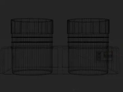 Imperial Hangar Container  Low-poly 3D model