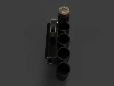 Picatinny Shell Holder for Shotgun Shells Low-poly 3D model