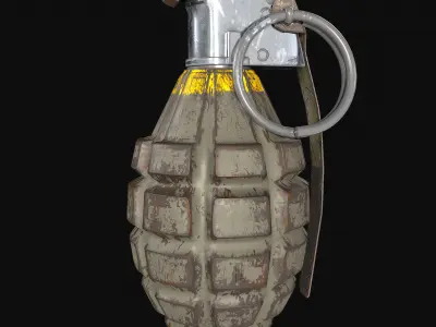 MK2 Grenade Low-poly 3D model order