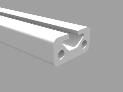 Bosch 20x10 mm groove 5 hires aluminum profil 3D model