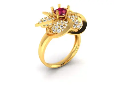 Women ring 3dm stl fbx obj render details 3D print model