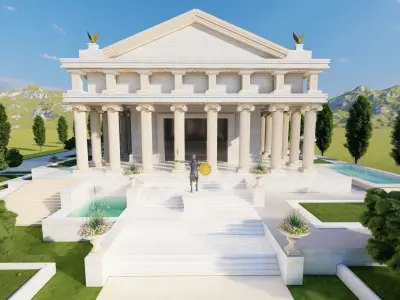 Parthenon-Historical Greek Temple 3D model 4