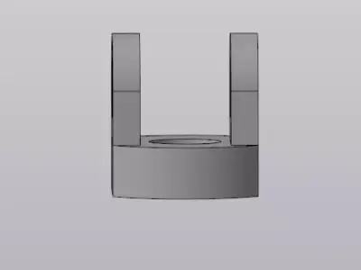 Double Hole Mounting Bracket - Industrial Mechanical Part 3D model