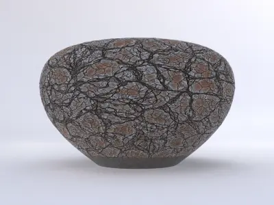 Flowerpot fire bowl Free low-poly 3D model