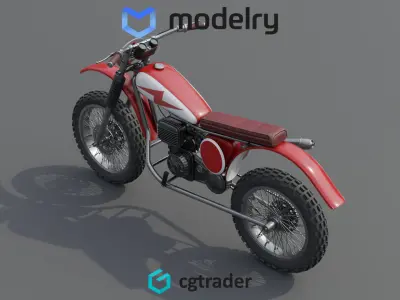 Motocross Motorcycle 3D model