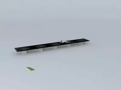 4MB long piece of metal Free 3D model