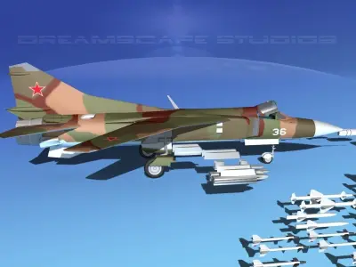 Mig 23 Flogger B V05 Russia 3D model