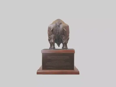 Bison Memorial statue model 3D model