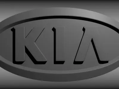 kia logo 3D model Subdivision ready