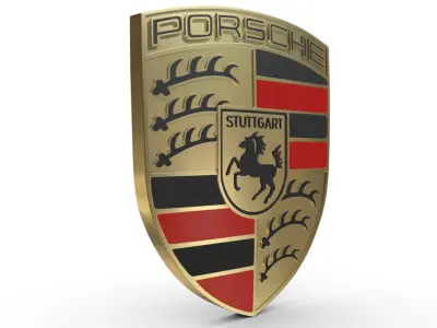 Porsche Logo 3D model by 3dlogoman